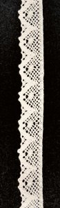 BAWEŁNIANA KORONKA DO FIRAN ~ wzór nr 10 BEŻ ~ wys. 2,50cm