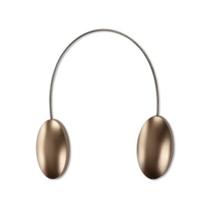 Brązowy upinacz z magnesem do firan i zasłon