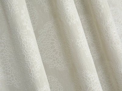 Elegancka tkanina zasłonowa z koronkowym wzorem - "Viray" - 140