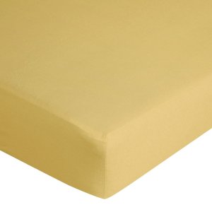 PRZEŚCIERADŁO JERSEY Z GUMKĄ ~ EF ~ MUSZTARDA ~ 120x200