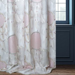 Zasłony w stylu boho w łapacze snów I - welurowe zasłony do salonu, sypialni, pokoju dziecka - 150