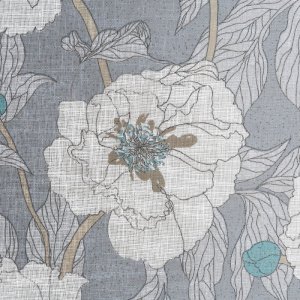 GOTOWE FIRANY NA PRZELOTKACH W KWIATY FABIA ~ nr 1802 ~ 1,40m x 2,50m