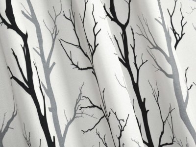 Zasłony w stylu skandynawskim tkanina na zasłony w drzewa - "Trees" - 150
