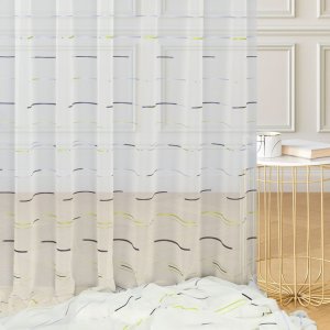 Nowoczesne firany z woalu w pasy SURF