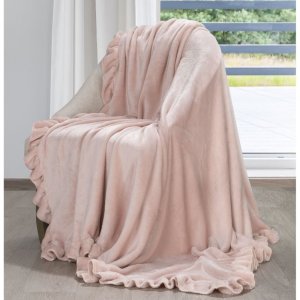 NOWOCZESNY KOC Z FALBANKĄ Z AKRYLU ~ DOLLY ~ R&Oacute;Ż ~ 150x200