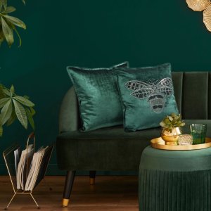 WELUROWA POSZEWKA DEKORACYJNA ~ ROYAL/2 ~ 45x45 ~ NIEBIESKI