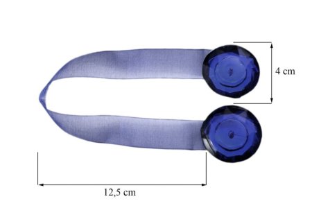 MAGNES DO FIRAN I ZASŁON ~ UPINACZ DEKORACYJNY Z MAGNESEM ~ M/19 ~ GRANAT