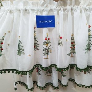 Eleganckie zazdrostki świąteczne 40 cm i 60 cm – wzór choinki