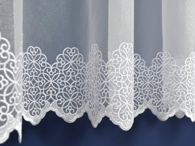ELEGANCKA I NOWOCZESNA MARKIZETO - ORGANTYNA W ORNAMENTY ~ "VIVIAN" BIEL ~ 180