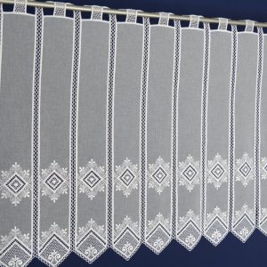 Eleganckie zazdroski panelowe - Zazdrostki z gipiurą - "Beliz" biel - 70 - kupon 0,70m