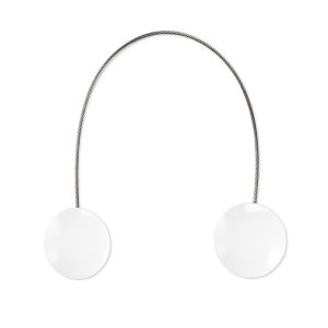 Biały magnes do podpinania firan i zasłon