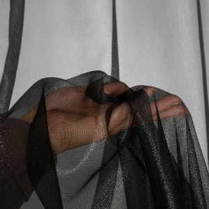 Ekskluzywna czarna firana z połyskiem PERU