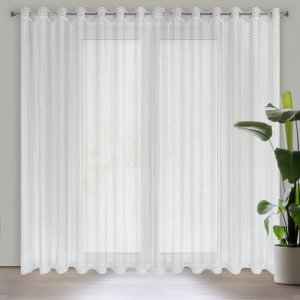 GOTOWA FIRANA BALKONOWA Z SIATKI W STYLU BOHO ~ FIRANKI Z SIATKI BEZ PRASOWANIA ~ AIDEN ~ 3m x 2,50m