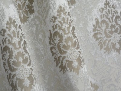 ELEGANCKIE ZASŁONY ŻAKARDOWE W ORNAMENTY ~ "TRACY" BEŻ ~ 150 ~ KUPON 2,15M