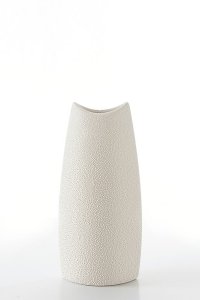 KREMOWY WAZON DEKORACYJNY ~ WYSOKI WAZON CERAMICZNY NA KWIATY ~ RISO/2/WAZ/11