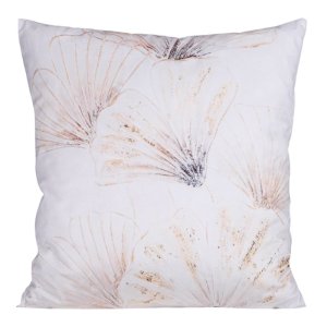 WELUROWA POSZEWKA DEKORACYJNA ~ VELVET 8 ~ 45x45 ~ KREM + BEŻ