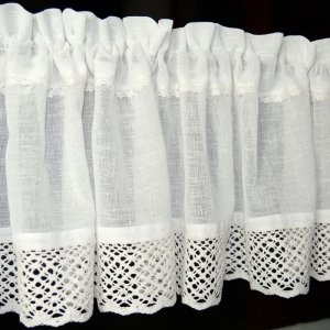 zazdrostka DARIA 30 cm z etaminy śmietankowa do kuchni