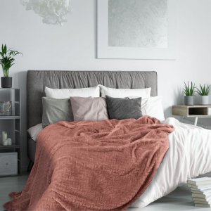NOWOCZESNY KOC Z PLUSZU  ~ CINDY ~  PUDER ~ 220x200
