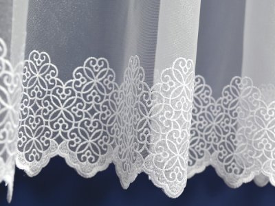 ELEGANCKA I NOWOCZESNA MARKIZETO - ORGANTYNA W ORNAMENTY ~ "VIVIAN" BIEL ~ 180