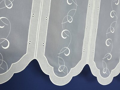 Nowoczesne zazdrostki haftowane - panele -  "Paneliki I" krem - 120