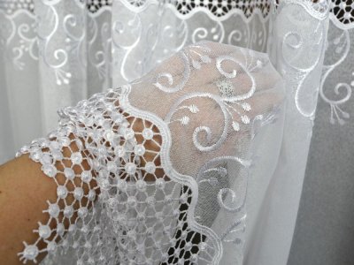 firana adria na wymiar biała do sypialni