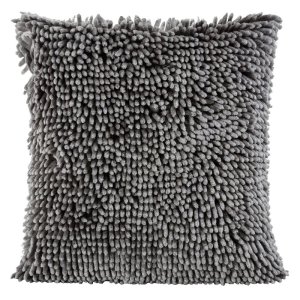 POSZEWKA DEKORACYJNA ~ SHAGGY 2 ~ STAL ~ 40x40 ~ KPL 2 szt