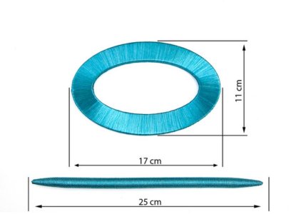 Nowoczesny upinacz do firan i zasłon U-009 turkus &ndash; spinka dekoracyjna