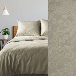 POŚCIEL Z STATYNY BAWEŁNIANEJ ~ KOLEKCJA "PREMIUM" ~ DAMASK/07 ~ BEŻ ~ 160x200 70x80/x2