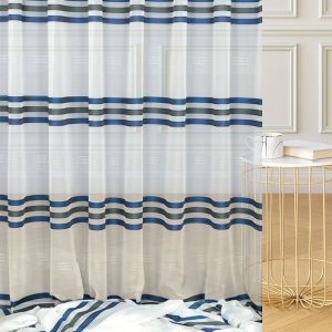 Firana z woalu w pasy na panele i ekrany