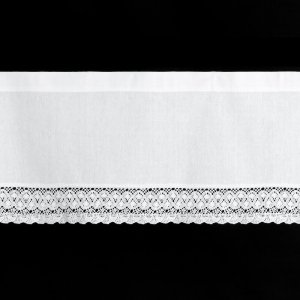 Gotowe zazdroski retro z tunelem - zazdroski babuni - Rose - biel - 30x150