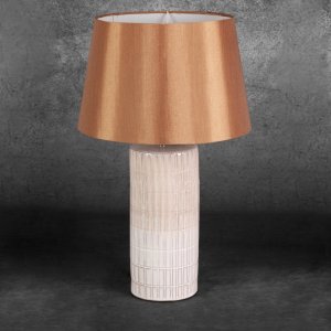 KLASYCZNA BEŻOWA LAMPA DEKORACYJNA ~ ELEGANCKA LAMPA CERAMICZNA ~ EDNA-01