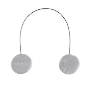 Nowoczesny srebrny magnes do upinania firanek i zasłonek