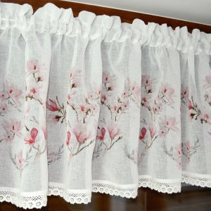 zazdrostka na patyczek magnolie 50 cm dekoracyjna firanka do kuchni