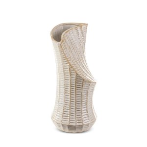 PIĘKNY WAZON W STYLU FRANCUSKIM ~ KREMOWO ZŁOTY WAZON CERAMICZNY ~ LIZA-02