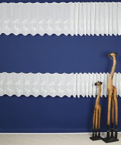SKANDYNAWSKIE ZAZDROSTKI PANELOWE - ETAMINA HAFTOWANA ~ "SCANDI" ŚMIETANKA ~ 45 - KUPON 1,10M