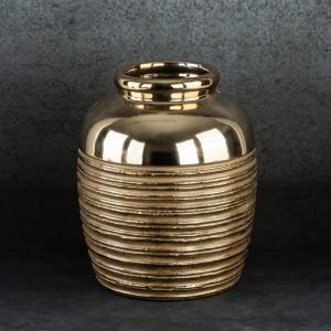 ZŁOTY WAZON CERAMICZNY W STYLU GLAMOUR ~ DORI3
