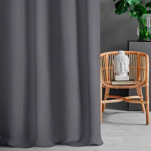 GRUBE ZASŁONY ZACIEMNIAJĄCE - OK 80% ZACIEMNIENIA ~ "BLACKOUT TREND" STAL ~ 280 ~ KUPON 0,90M