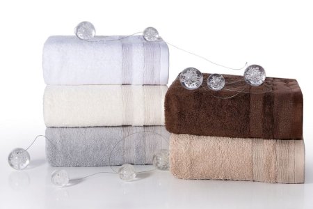 GRUBY EKSKLUZYWNY RĘCZNIK FROTTE ~ RE//MEGI/06/POPI ~ POPIELATY ~ 50cm x 90cm