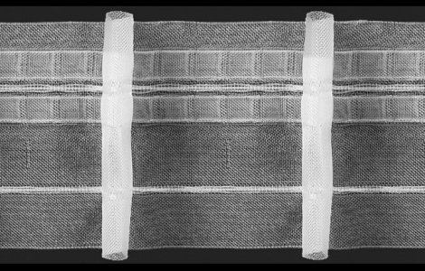 Taśma marszcząca do firan i zasłon I ząbek 1:2 &ndash; żyłkowa taśma zakładkowa 10 cm | nowoczesne marszczenia - 20290 1:2