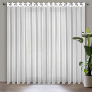 DELIKATNA FIRANA Z POŁYSKIEM NA PRZELOTKACH ~ GOTOWA FIRANA W STYLU GLAMOUR ~ ESEL ~ 3,50m x 2,50m