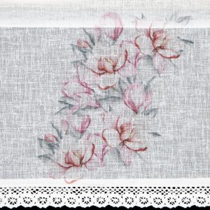 Prowansalskie gotowe zazdrostki z kwiatem magnolii - zazdroski babuni - Suzy - 30x150