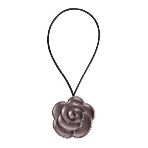 Podpięcie z magnesem do zasłon - kwiatek ciemny brąz