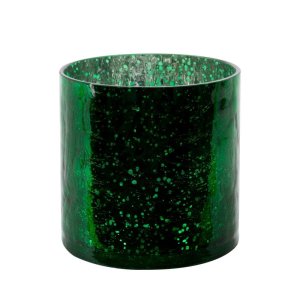 ZIELONA DONICA DEKORACYJNA NA KWIATY ~ SZKLANA DONICA W STYLU GLAMOUR ~ VERRE3/DONI/3