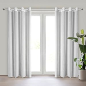 GOTOWA FIRANA Z CYRKONIAMI ~ NOWOCZESNA FIRANA NA PRZELOTKACH ~ ARIADNA 1 BIEL ~ 1,40m x 2,50m