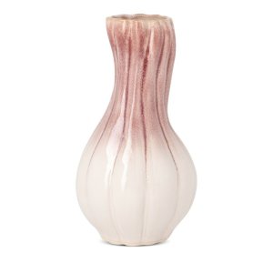 KREMOWO RÓŻOWY WAZON DEKORACYJNY ~ PASTELOWY WAZON CERAMICZNY ~ EVITA-02