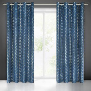 GOTOWE ZASŁONY W STYLU GLAMOUR Z SATYNY NA PRZELOTKACH CANDE  ~ nr 1653 ~ 1,40m x 2,50m