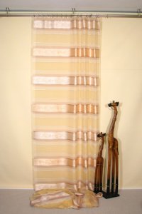 FIRANA Z ORGANTYNY ~ ORGANTYNA SATYNOWE LAMPASY ~ BEŻ ~ 140