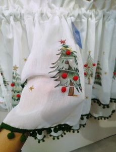 Zazdrostki świąteczne CHOINKI z czerwonymi kuleczkami 3D