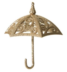OZDOBA CHOINKOWA SW/OZD/PARASOL/4 ~ PARASOL ~ ZŁOTO ~ kpl. 6szt