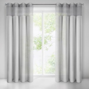 NOWOCZESNE GOTOWE FIRANY NA PRZELOTKACH Z ETAMINY GRACE  ~ nr 875 ~ 1,35m x 2,50m